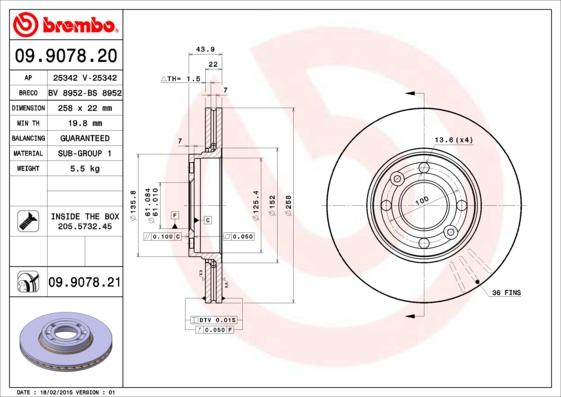 Breco BS 8952 - Гальмівний диск autozip.com.ua