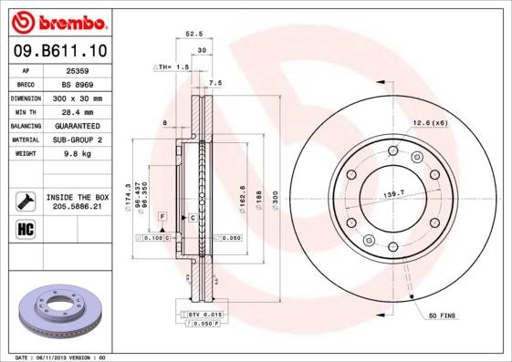 Breco BS 8969 - Гальмівний диск autozip.com.ua