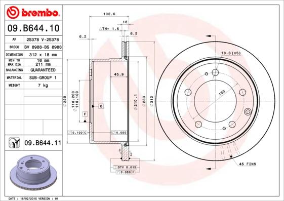 Breco BS 8988 - Гальмівний диск autozip.com.ua