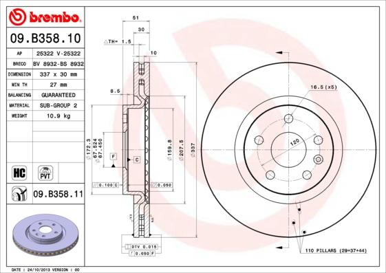 Breco BS 8932 - Гальмівний диск autozip.com.ua