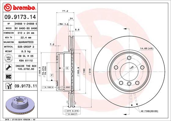 Breco BS 8490 - Гальмівний диск autozip.com.ua