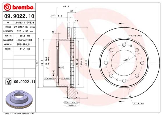 Breco BS 8457 - Гальмівний диск autozip.com.ua