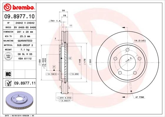 Breco BS 8466 - Гальмівний диск autozip.com.ua