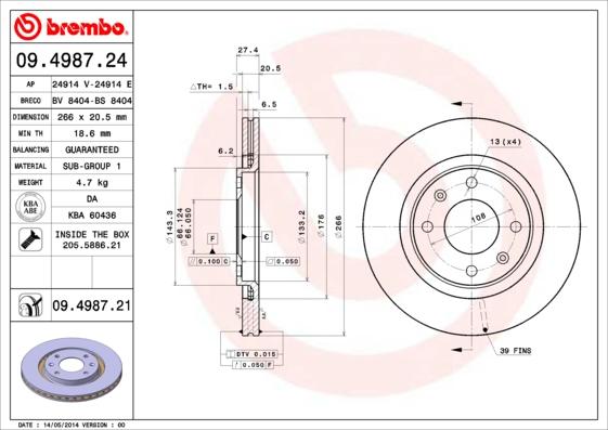 Breco BS 8404 - Гальмівний диск autozip.com.ua