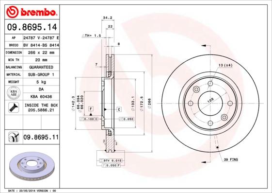 Breco BS 8414 - Гальмівний диск autozip.com.ua