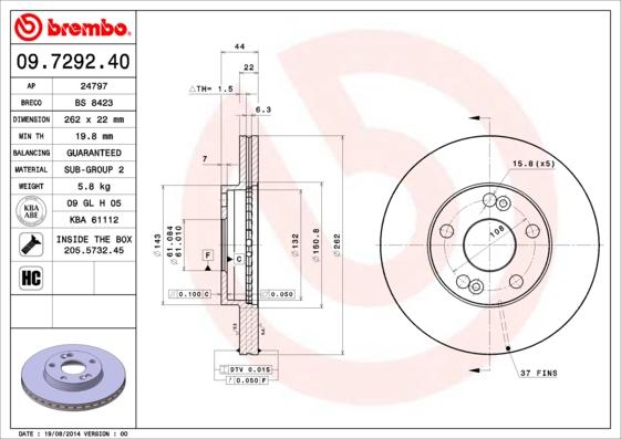 Breco BS 8423 - Гальмівний диск autozip.com.ua