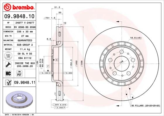 Breco BS 8596 - Гальмівний диск autozip.com.ua