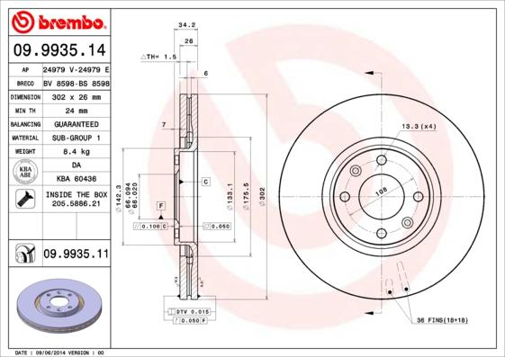 Breco BS 8598 - Гальмівний диск autozip.com.ua