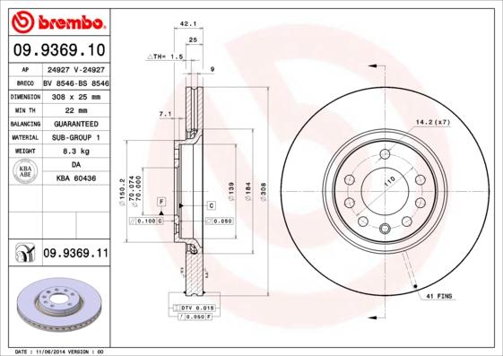 Breco BS 8546 - Гальмівний диск autozip.com.ua