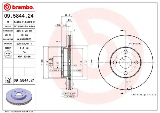Breco BS 8548 - Гальмівний диск autozip.com.ua
