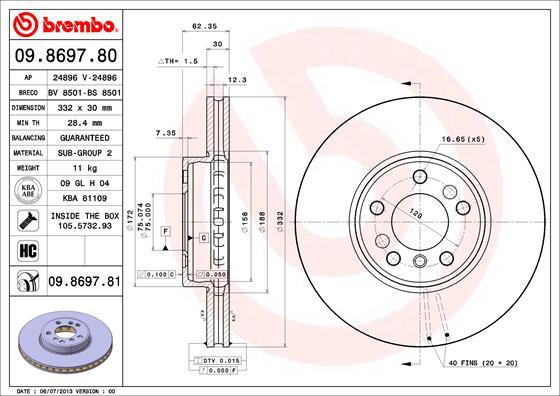 Breco BS 8501 - Гальмівний диск autozip.com.ua