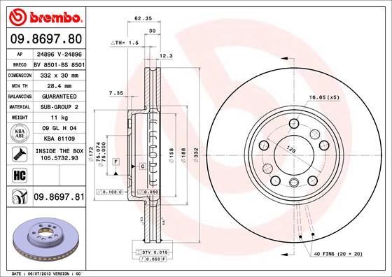 Breco BV 8501 - Гальмівний диск autozip.com.ua