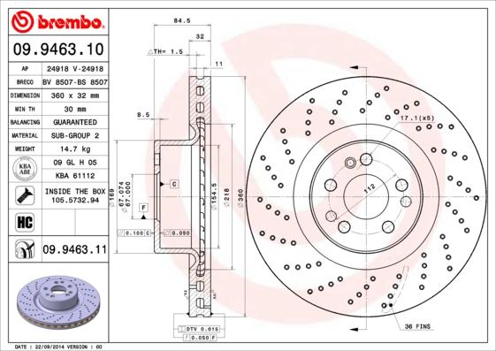 Breco BS 8507 - Гальмівний диск autozip.com.ua