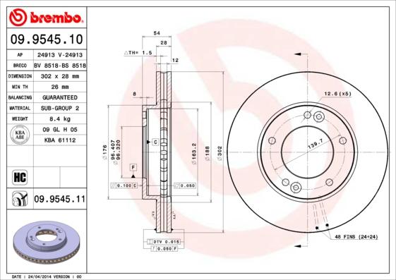 Breco BS 8518 - Гальмівний диск autozip.com.ua