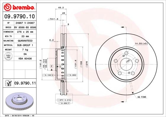 Breco BS 8586 - Гальмівний диск autozip.com.ua