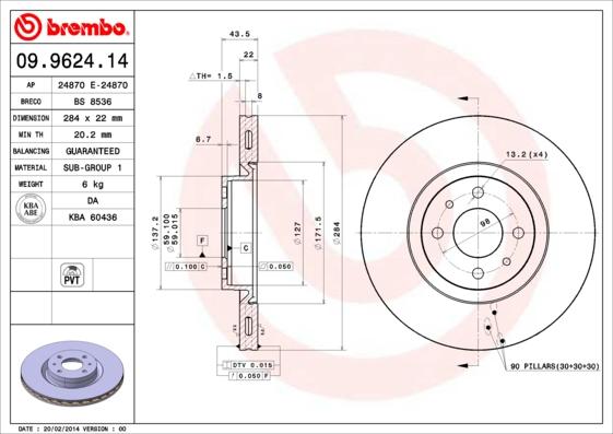 Breco BS 8536 - Гальмівний диск autozip.com.ua