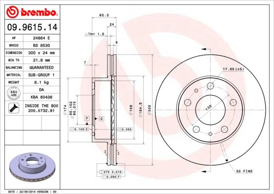 Breco BS 8530 - Гальмівний диск autozip.com.ua