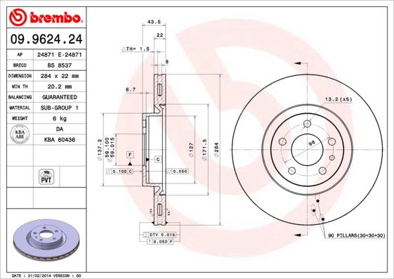 Breco BS 8537 - Гальмівний диск autozip.com.ua