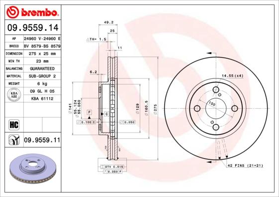 Breco BV 8579 - Гальмівний диск autozip.com.ua