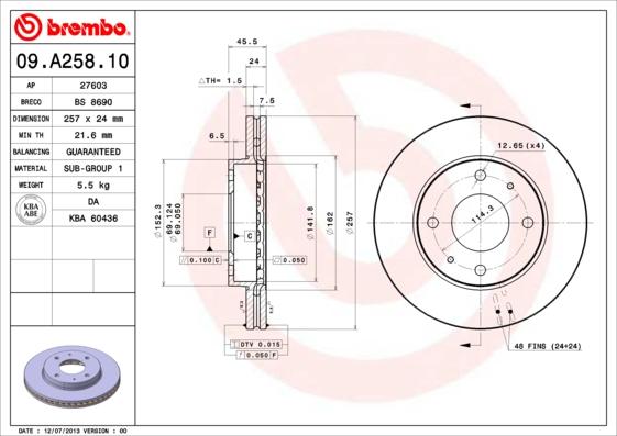 Breco BS 8690 - Гальмівний диск autozip.com.ua