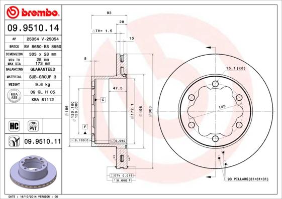 Breco BS 8650 - Гальмівний диск autozip.com.ua