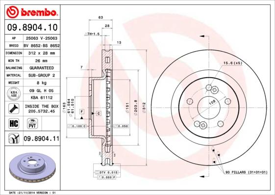 Breco BS 8652 - Гальмівний диск autozip.com.ua