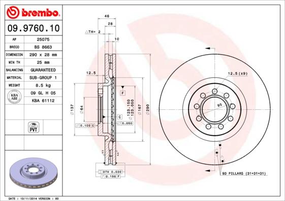 Breco BS 8663 - Гальмівний диск autozip.com.ua