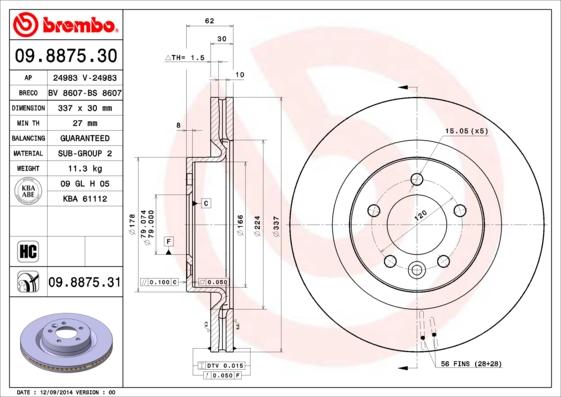 Breco BS 8607 - Гальмівний диск autozip.com.ua