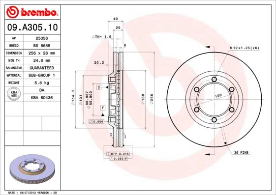 Breco BS 8685 - Гальмівний диск autozip.com.ua