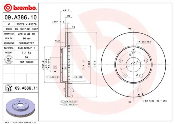 Breco BS 8687 - Гальмівний диск autozip.com.ua