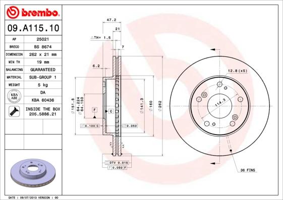 Breco BS 8674 - Гальмівний диск autozip.com.ua