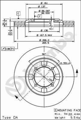 Breco BS 8048 - Гальмівний диск autozip.com.ua