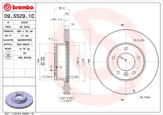Breco BS 8042 - Гальмівний диск autozip.com.ua