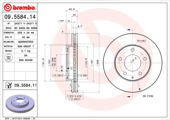 Breco BS 8059 - Гальмівний диск autozip.com.ua