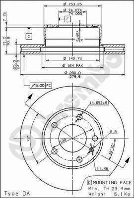 Breco BS 8068 - Гальмівний диск autozip.com.ua