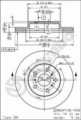 Breco BS 8088 - Гальмівний диск autozip.com.ua