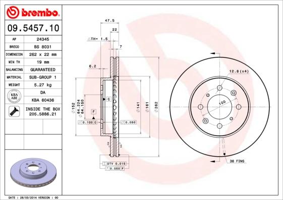 Breco BS 8031 - Гальмівний диск autozip.com.ua