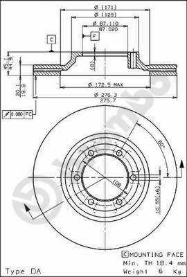 Breco BS 8076 - Гальмівний диск autozip.com.ua