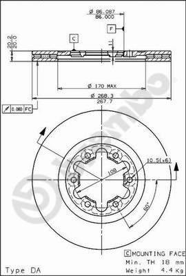 Breco BS 8071 - Гальмівний диск autozip.com.ua