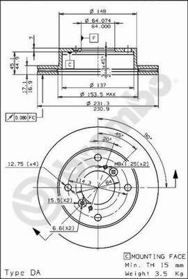 Breco BS 8191 - Гальмівний диск autozip.com.ua