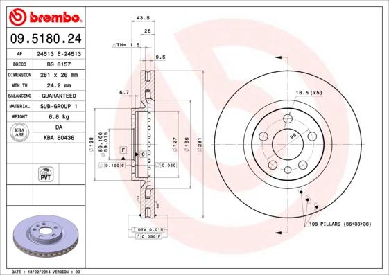 Breco BS 8157 - Гальмівний диск autozip.com.ua