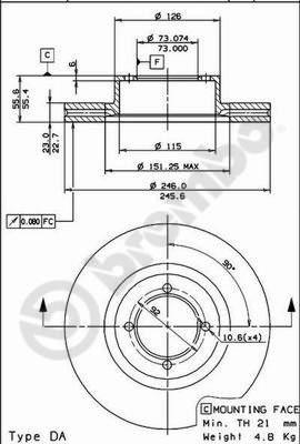 Breco BS 8118 - Гальмівний диск autozip.com.ua