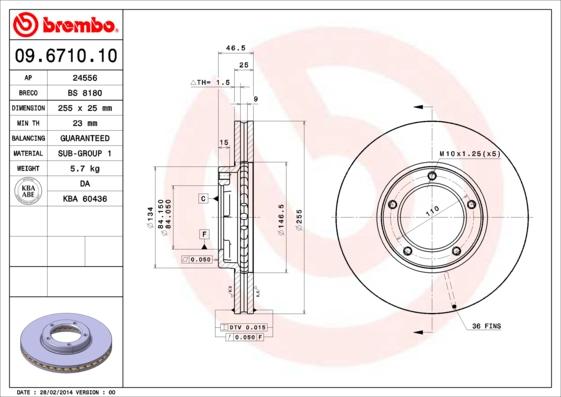 Breco BS 8180 - Гальмівний диск autozip.com.ua