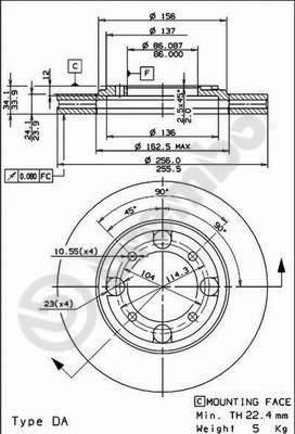 Breco BS 8183 - Гальмівний диск autozip.com.ua