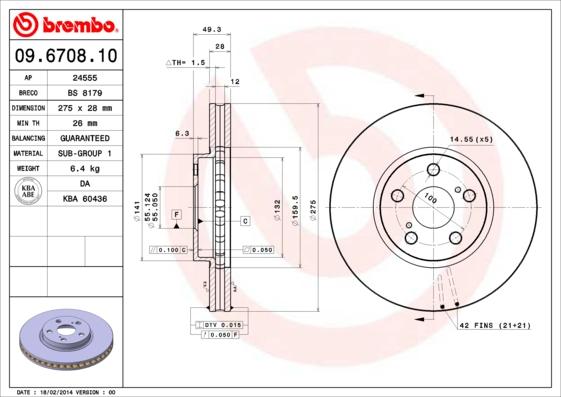 Breco BS 8179 - Гальмівний диск autozip.com.ua