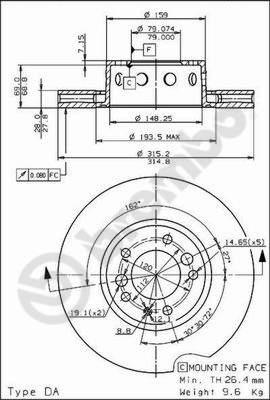 Breco BS 8170 - Гальмівний диск autozip.com.ua