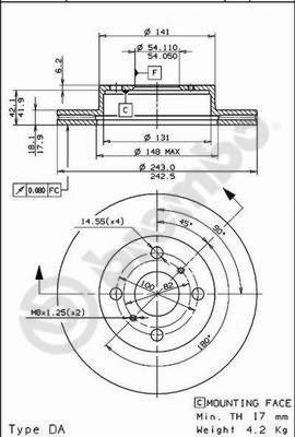 Breco BS 8177 - Гальмівний диск autozip.com.ua