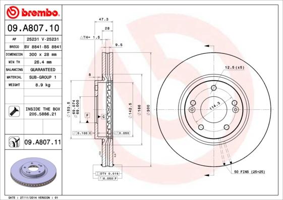 Breco BS 8841 - Гальмівний диск autozip.com.ua