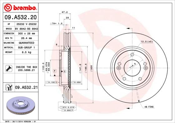 Breco BS 8842 - Гальмівний диск autozip.com.ua