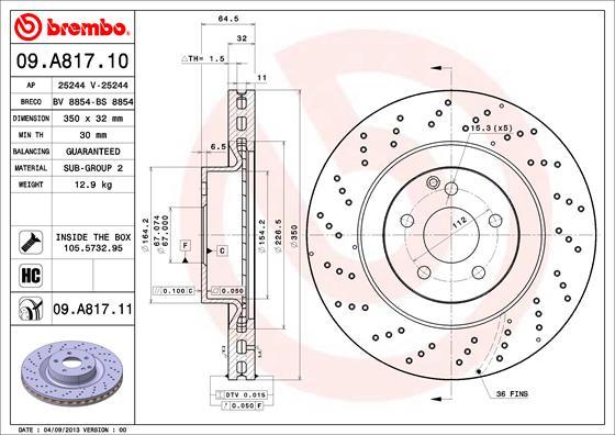 Breco BS 8854 - Гальмівний диск autozip.com.ua